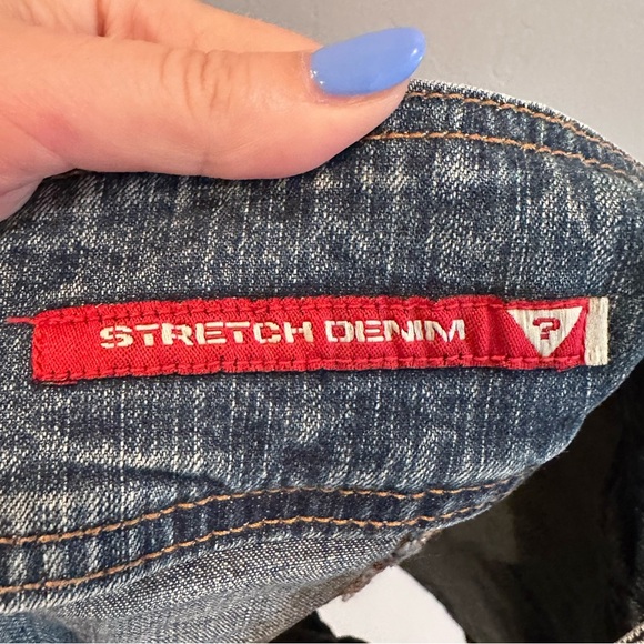 Vtg Y2K Guess Denim Mini Skirt Size 24 - Picture 6 of 8